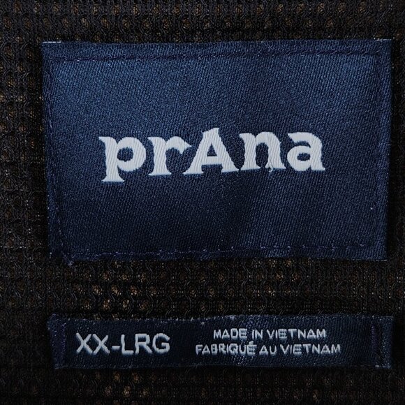 Prana Short Sleeve Gold Check Button Up Shirt Men Hiking 2XL Pockets Woven - Picture 8 of 16